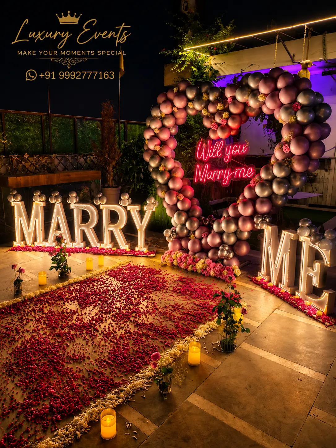 Marry Me Proposal Decoration Gurugram